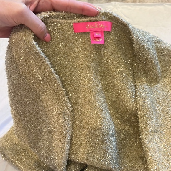 Lilly Pulitzer Metallic Cardigan Mint Condition XS - Picture 4 of 4